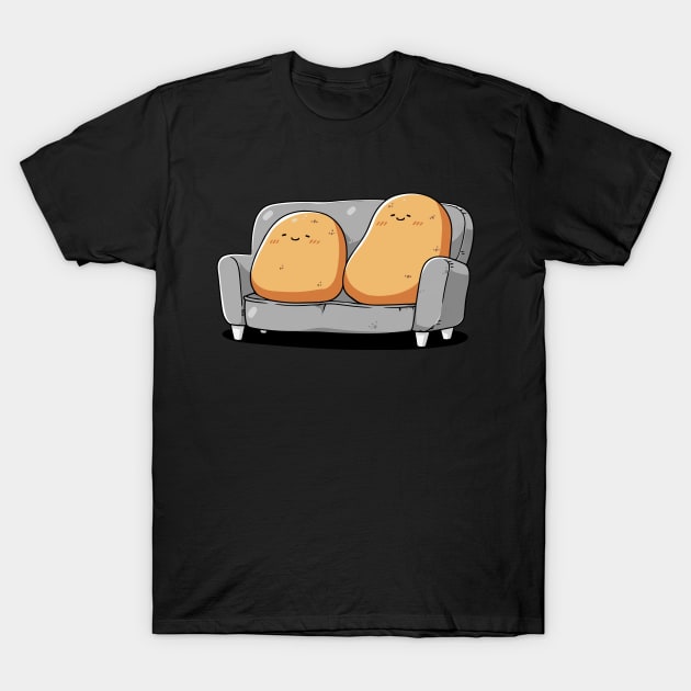 Cute Couch Potatoes T-Shirt by Daytone